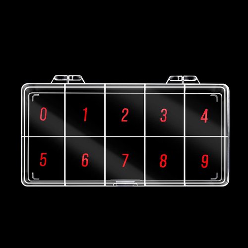 Beauticom USA Small Empty 10 Space Nail Art Tip Storage Organizer Box Case - Clear Color - For False Nail Tips, Vitamins, Accessories, 10 sections