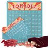 Extguds Tombola Bingo Game,Vintage Tombola Italian Game,Russian Lotto with number1-90 for Lottery, for up to 24 Players（Blue）