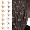30 Pieces Hair Clips Metals Hollow Butterfly Mini Hair Accessories Strong Hold Jaw Cute Decorative Small Hair Clips for Women Kids Toddlers Girl Mini Claw Clips Hair Accessories (Gold, Silver)