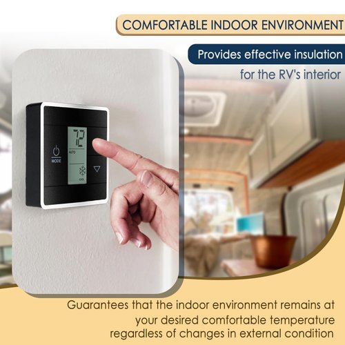 3316250.712 RV Single Zone Wall Thermostat Replacement for Dometic RV/Camper/Trailer Conditioners w/Digital Temperature Display, Black