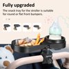 ZZM 2 in 1 Universal Stroller Snack Tray with Cup Holder, Snack Catcher and Drink Holder for Stroller Snack Tray Attachment - Upgraded Removable Clip for Bumper Bar of Stroller Tray for Baby
