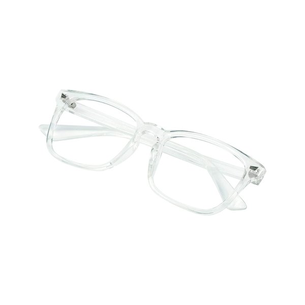 VisionGlobal Blue Light Blocking Glasses for Women/Men, Stylish Square Frame, Anti Glare (Clear,No Magnification)