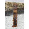 Genuine Surf Tumbled Frosted Brown Sea Glass French Barrette Hair Clip 4" or 100 mm Length - Quantity of 1