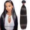 BLACKMOON HAIR Brazilian Straight Human Hair One Bundle 28inch Virgin Straight Human Hair Bundle Natural Black Human Hair Weave Extension for Black Woman