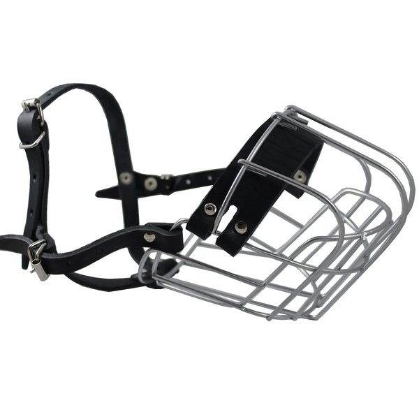 Metal Wire Basket Dog Muzzle Rottweiler. Circumference 15", Length 4.75"