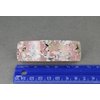 Pink Cream Black barrette plastic marbled rectangle hair clip accessory 3.75 inches long over the curve