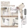Adjustable Hands-Free Hair Dryer Holder with 3 Powerful Adhesive Wall Hooks for Bathroom, Wall Mounting
