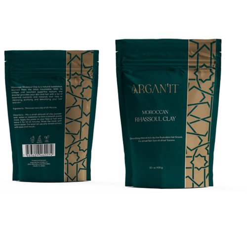 Argan' It Moroccan Red Rhassoul Clay - Skin care mask for deep cleansing,nourishing,detoxifying| Hair Cleanser and nourishing