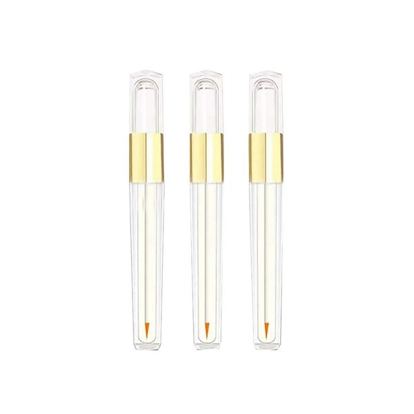 GSHLLO 3 Pcs 3ml Clear Empty Eyeliner Vials Tube Bottles Eyelashes Mascara Tube Container