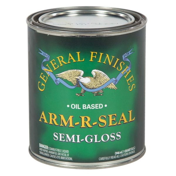 General Finishes Arm-R-Seal Oil Based Topcoat, 1 Quart, Semi-Gloss