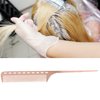 Tail Comb Salon Rat Tail Hair Comb for Men Women Professional Barber Styling Comb Aluminum Metal Comb (Rose Gold)