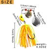Spinner Baits Bass Fishing Lures Kit, 6/12pcs Metal Jig Hard Spinnerbait Buzzbait Kit Spinner Jig Lures for Bass Trout Salmon Walleye Freshwater Saltwater Fishing
