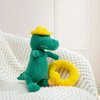 Edlike Cute Alligator Squeaky Dog Toy Durable Stuffed Animal Dog Toys Duck Flying Disc Interactive Dog Toy for Chewers Puppy Small Medium Dogs