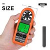 Anemometer Handheld, AP-816B Wind Speed Meter with Protective Shell for Measuring Wind Speed Temperature and Max/Average/Current, Mini Anemometer for Windsurfing Sailing Fishing Outdoor Activities