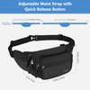 ProCase Fanny Pack Waist Packs for Men Women, Waist Bag Hip Pack for Travel Hiking Running Outdoor Sports -Black