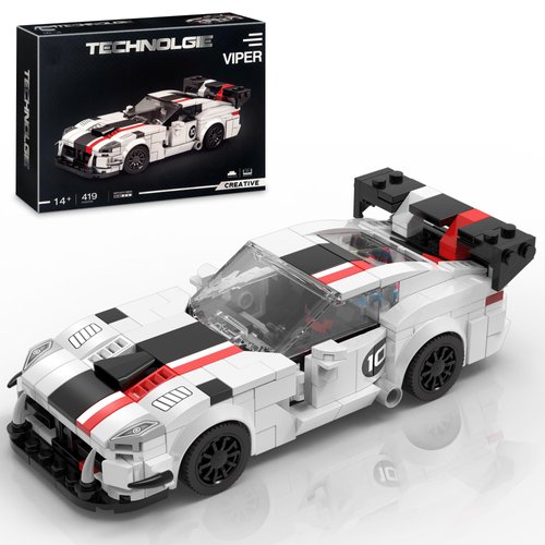 HIGH GODO Racing Cars Building Block Sets for Boys,Super Car Building Kit, Cool DIY Bricks Collectible Model Toy Car for Adults Kids 6 7 8 12+, 419 Pieces