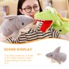 LUOZZY Cute Plush Shark Hand Puppet Shark Puppets Toys, Kids Hand Puppets Plush Shark Toys Soft Shark Gloves Figure, Gray