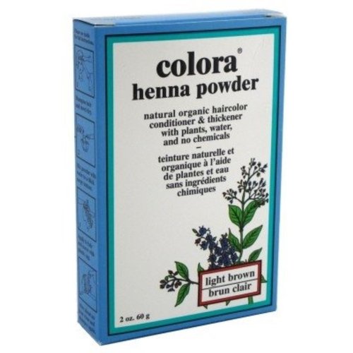 Colora Henna Powder Hair Color Light Brown, 2 oz (Pack of 9)
