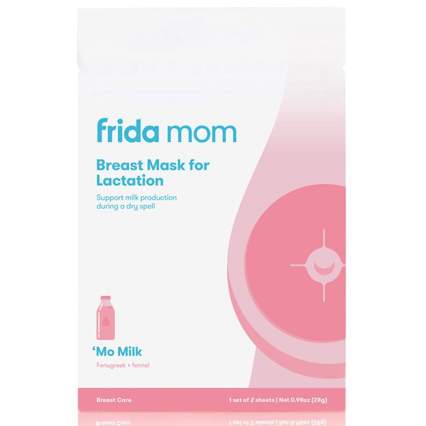 Frida Mom Breast Mask for Lactation- Made with Fenugreek + Fennel to Increase Milk Supply - 2 Sheet Masks - No Artificial Fragrances, Phthalates, or Parabens