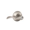 Schlage F51A ACC 619 Accent Door Lever, Keyed Entry Lock, Satin Nickel