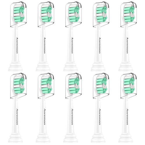 Aoremon Replacement Toothbrush Heads for Philips Sonicare Electric Toothbrush Model Compatible with Sonicare ProtectiveClean C2 4100 5100 Replacement Brush Heads, 10 Pack