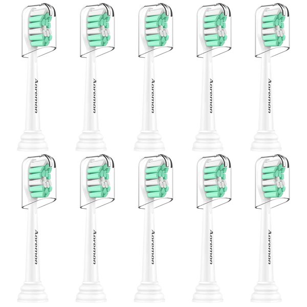 Aoremon Replacement Toothbrush Heads for Philips Sonicare Electric Toothbrush Model Compatible with Sonicare ProtectiveClean C2 4100 5100 Replacement Brush Heads, 10 Pack