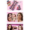 Leilanis Beauty Colorful False Eyelashes, 8 Pairs Mixed Faux Mink Fluffy Lashes, Long Eyelash Extensions