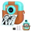 Instant Print Camera for Kids Age 3-12,Christmas Birthday Gifts Toy for Boys 1080P Selfie Video Camera for Kids,Toddler Portable Toy 3 4 5 6 7 8 9 Year Old Child with 32GB Card-Green