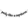 Party Like a Capricorn Banner, Big Capricorn Energy, Capricorn Season, 12 Zodiac Constellations Capricorn Birthday Party Decorations (Black)