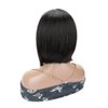 TOOCCI Bob 4x4 Lace Closure Wig Straight Short Bob Wigs Human Hair Middle Central Part Brazilian Virgin Hair Glueless Lace Front Wig for Women with Baby Hair 150% Density (Natural Black Color, 8inch)