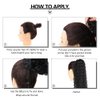 Water Wave Curly Ponytail Extension Kanekalon Synthetic Hair Clip In Hairpieces For Women Curly Drawstring Ponytail For Black Women Fake Hair Clip In Ponytail Hair Extensions