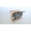 Generic One side abalone sea shell effect one side peach hair claw clamp clip