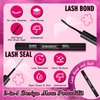 SKY MANGO Individual Lashes Kit 280pcs 50D Curl 8-16MM Clusters Eyelash Extension Kit with Lash Bond and Seal and Lash Tweezers and Lash Brush for Self Application(50D-0.07D-8-16MIX KIT)