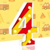 Tkifoda Fire Truck LED Number Lights,Fire Truck Birthday Party Supplies Firetruck Firefighter Birthday Party Decorations LED Light up Sign Table Centerpiece for Kids