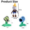 JHESAO 3 PCS Plants and Zombies Plush Brown Coat Gatling Peashooter Plush Toys Normal Zombies Ice Peashooter PVZ Plush 1 2 Stuffed Soft Doll Conehead Zombies New