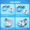 6 Pieces 1.5 Inch Sanitary Fitting Cap Stainless Steel 304 Sanitary End Cap Pipe Fitting Clamp Solid End Caps Blind Tri Caps Clamp for Dairy Products Food Wine Beverage Cosmetics Engineering