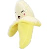 PetSport Tiny Tots Plush Super Soft Dog Toy with Squeaker Made for Small Dogs (Foodies Banana)