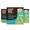 Every Man Jack Cold Processed Mens Bar Soap - Tropical Caribbean Coconut Scent - Deeply Cleans & Hydrates w/Naturally Derived Ingredients - (3 Pack)