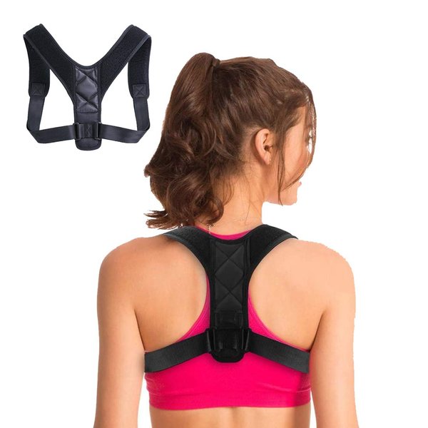FUYERLI Posture Corrector for Men and Women, Adjustable Clavicle Brace,Improve Thoracic Kyphosis, Shoulder Support (REG 27''- 41'')