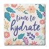 Absorbent Stone Tumbled Tile Coasters, Hydrate, Set of 4