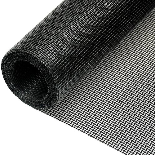 Yoochee Window Screen Replacement - DIY Custom Adjustable Fiberglass Screen Mesh - Durable Screen Roll for Windows Doors and Patio Screen(39" x 118", Charcoal/Black)