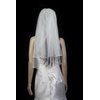 Bridal Veil Ivory 2 Tiers Elbow Length Pencil Edge With Scattered Rhinestones