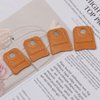 4 Pieces Leather Thimble Sewing Thimble Finger Protector Coin Thimble Pads for Hand Sewing Quilting Knitting Pin Needles Craft DIY Tools, 2 Sizes