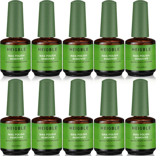 Heigble 6 Pack Gel Nail Polish Remover 15ml Gel Remover for Nails Within 3-5 Minutes Quickly and Easily Soak off Polish Remover