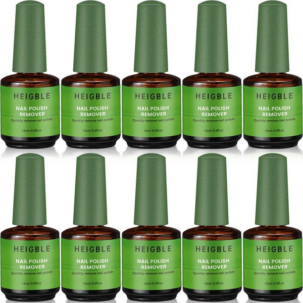 Heigble 6 Pack Gel Nail Polish Remover 15ml Gel Remover for Nails Within 3-5 Minutes Quickly and Easily Soak off Polish Remover