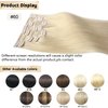 Atbering Hair Extensions Clip in Human Hair, Invisible Platinum Blonde Hair Extensions Clip ins for Women, Remy Clip on Hair Extensions for Straight or Wavy Hairstyle 16inch 115g 7pcs