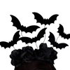 Halloween Black Bat Headband and One Bat Masquerade Mask for Women Bat Halloween Dress Up Costume Accessories