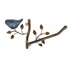 Owlgift Wall Mounted Metal Toilet Tissue Holder w/Ceramic Bird, Roll Organizer for Bathroom - Bronze