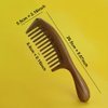 Sandalwood Wood Comb No Static Handmade Wide Tooth Comb and Fine Tooth Teasing Tail Comb Natural Buffalo Horn Teeth Comb Wooden Comb Set