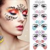 Generic 5 Pcs Crystal Tattoos Eyes Face Jewels Stickers Women Rhinestones Gems Temporary Tattoos Halloween Festival Rave Party Decorations Accessories